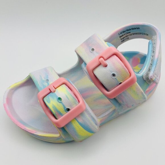 Toddler Girls' Ade Footbed Hook And Loop Sandals Multicolor Cat & Jack Size 12 - Picture 1 of 4